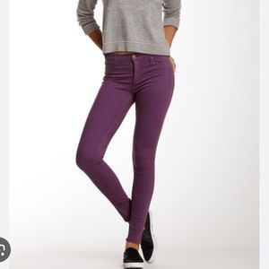 Hudson Nico skinny purple jeans
